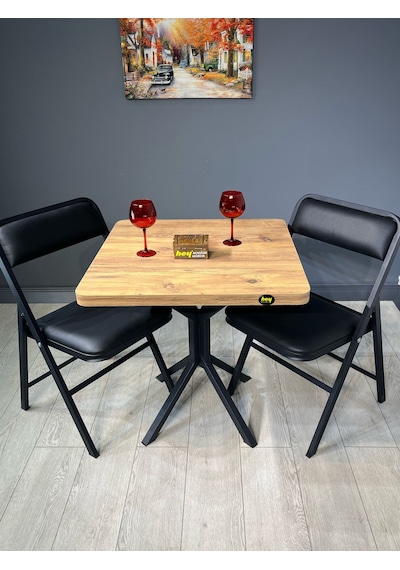 Roma Atlantik Çam Mutfak Yemek Masası Balkon Masası Kavisli Köşe Metal Siyah Ayak 80 Cm Roma Atlantik Çam Mutfak Yemek Masası Balkon Masası Kavisli Köşe Metal Siyah Ayak 80 Cm