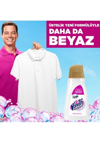 Vanish Oxi Action Kristal Beyaz Deterjan ve Leke Çıkarıcı Sıvı 1 L