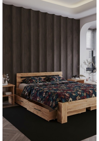 Letto 4 Çekmeceli Çift Kişilik Mdf Karyola 120x200 Yatak Uyumlu - Atlantik Çam Letto 4 Çekmeceli Çift Kişilik Mdf Karyola 120x200 Yatak Uyumlu - Atlantik Çam
