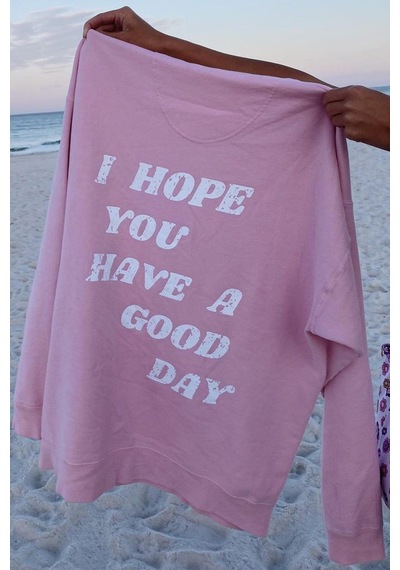 Madmext Mad Girls Pembe Sırt Baskılı Sweatshirt Mg1219 Pembe