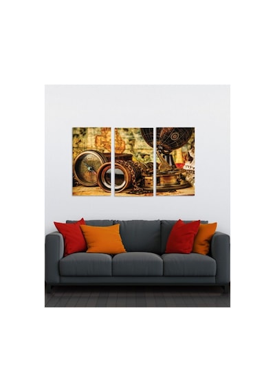 Hediyelik,dekoratif- Antika Küre 3 Parça Mdf Tablo Nocolor-07f4f492 - 33129225 Nocolor-07f4f492