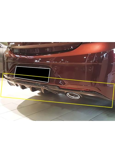 Opel İnsignia B Opc Difüzör Difizör Plastik Parlak Siyah Egzoz Görünüm 2017 - 2023 Arka-difizör-bodykit-ek