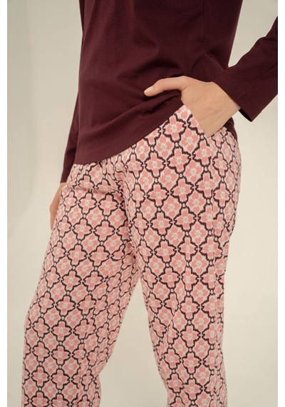 Arnetta Kadın Live Love Sparkle Mor Uzun Kol Pijama Takım Ar3760-s-v1 Ar3760-s-v1