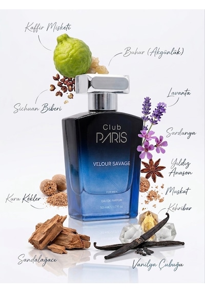 Club Paris Velour Savage - Erkek Parfüm 50 Ml Aromatik - Odunsu