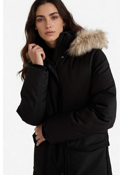 Defacto Su Geçirmez Relax Fit Kapüşonlu Parka F2880ax25wnbk27 Siyah-bk27