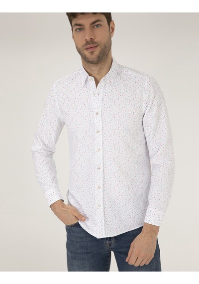 Pierre Cardin Pembe Slim Fit Uzun Kollu Gömlek