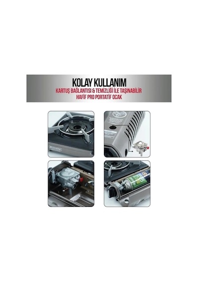 Orcamp Tekli Portatif Ocak Gri + 8 Adet 227 Ml Kartuş