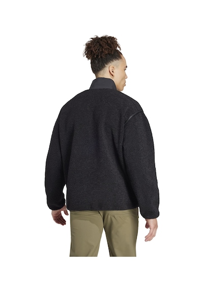 Black Adidas Erkek Koşu - Yürüyüş Sweatshirt Xpl Pile Fl Jkt Iz4995 Siyah