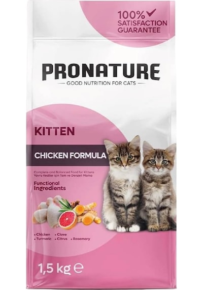 Pronature Tavuklu ve Pirinçli Yavru Kedi Maması 1500 G