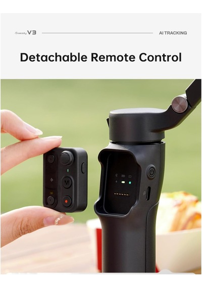 İsteady V3 Gimbal Akıllı Telefon İçin 3 Eksenli Stabilizatör, Manyetik Aı İzleyici, Dolum Işığı, Çıkarılabilir Kontrolör, Entegre Uzatma Çubuğu Ve Canlı Yayın Ve Vlog İçin Tripod