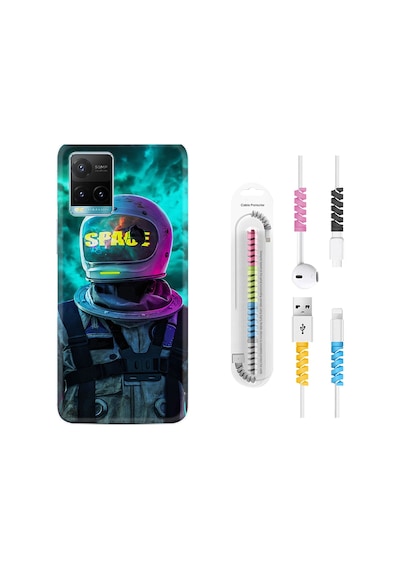 Vivo Y21 Kılıf Kablo Koruyuculu Space 1854