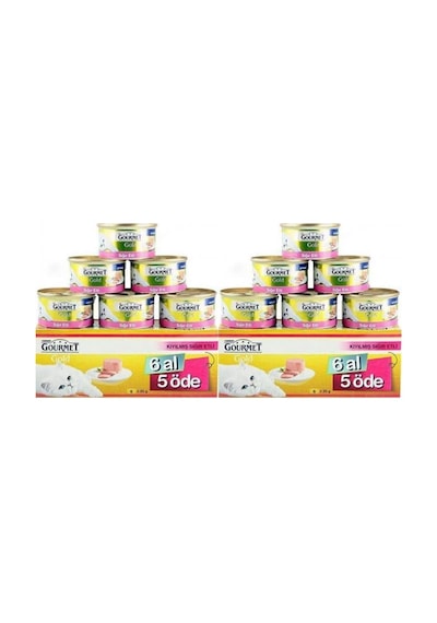 Purina Gourmet Gold Sığır Etli Kıyılmış Yetişkin Kedi Maması 12 Al 10 Öde 85 G