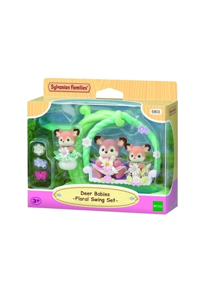 5801 Sylvanian Families Geyik Bebekler Ve Çiçekli Salıncak Seti +3 Yaş Standart
