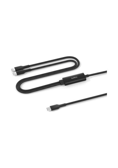 Belkin Cac004hq1.5mbk Boostcharge Pro 140w Usb-c To Dual Usb-c Örgülü Kablo 1.5m - Siyah
