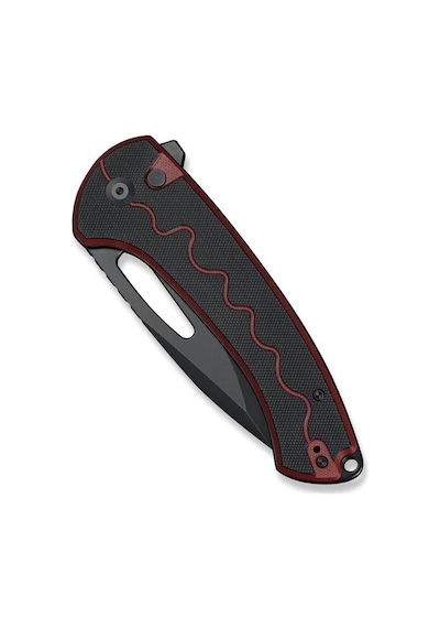 Sencut Squiggy Burgundy / Black G10 Handle Black 9cr18mov Blade Kamp Çakı Bordo