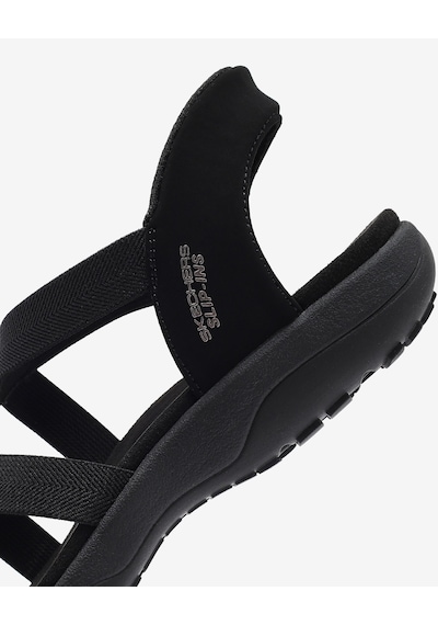 Skechers Reggae Slım - Stretch Flex Kadın Siyah Sandalet 163460 Bbk Siyah