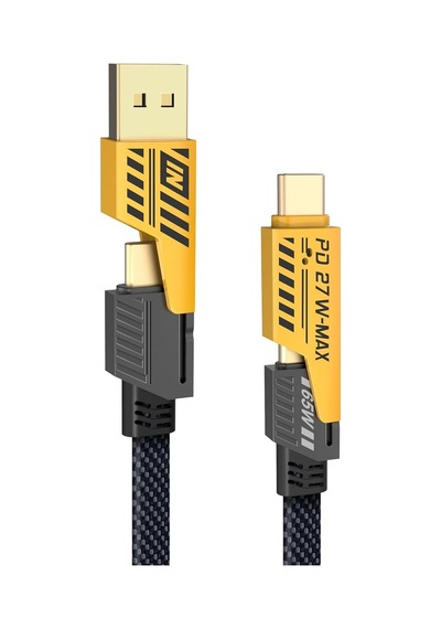 4 İn 1 Çoklu Usb Şarj Kablosu: 1,5 M, Type C To Lightning Örgü Şarj Kablosu Usb A/usb C 65w Tip C/27w Pd Her Cihaz Genel
