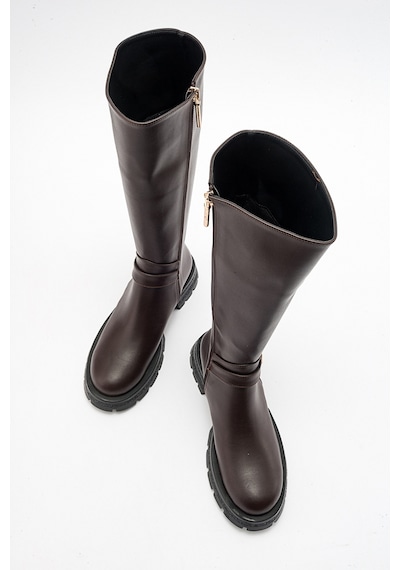 Luvishoes Covela Kahve Cilt Kadın Çizme Kahverengi