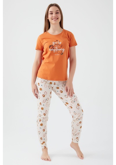 Pierre Cardin Girls Can Do Turuncu Kadın Kısa Kol Pijama Takım Turuncu Pierre Cardin Girls Can Do Turuncu Kadın Kısa Kol Pijama Takım Turuncu