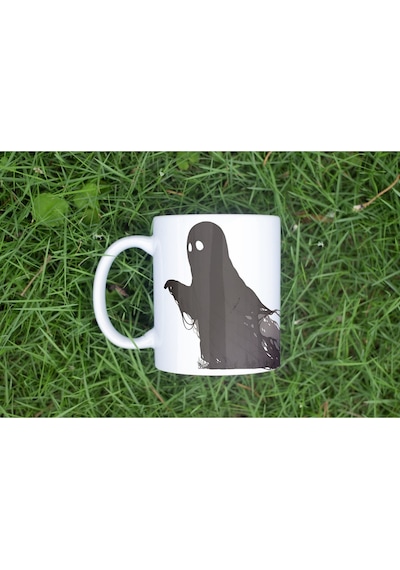 Spooky Hayalet Kupa Bardak Eğlenceli Cadılar Bayramı Temalı Tatlı Öcü Tasarımı Beyaz