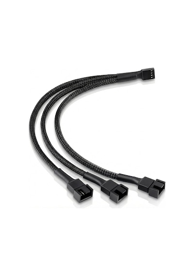 4 Pin Fan Çoklayıcı Y Kablo - 1 Den 3 E Splitter - 1x 4-pin + 2x 3-pin Çıkış - 4 Pin Pwm / 3 Pin Dc Uyumlu - 26 Cm