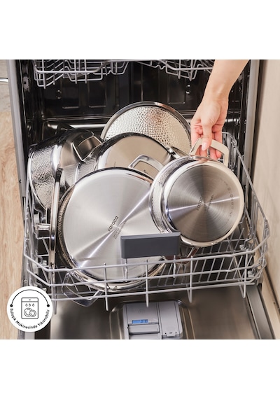 Karaca Power Steel 316+ 3ply Voyager İndüksiyon Tabanlı 8 Parça Çelik Tencere Seti Gümüş