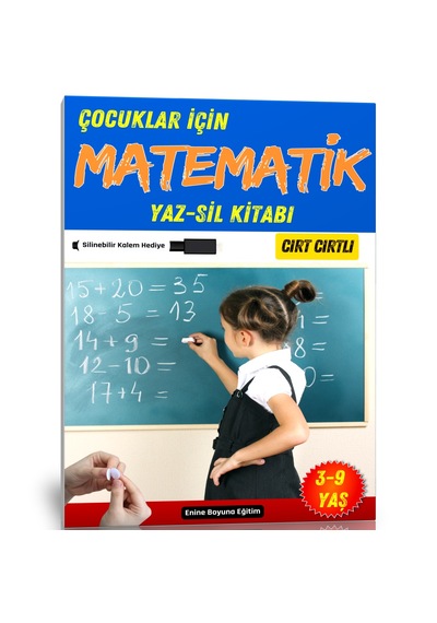 Çocuklar İçin Matematik Yaz-sil Kitabı Cırt Cırtlı