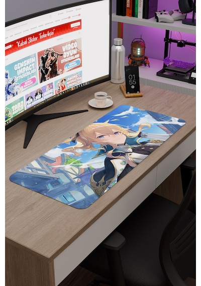Jean Genshin Impact Anime Gacha V1 - 70x30 Xl Gaming Mouse Pad Fare Altlığı