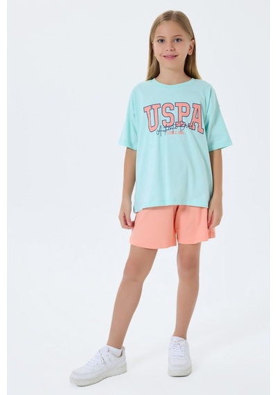 U.s. Polo Assn. Kız Çocuk Yeşil Şort Takım Us2521-c-v2 Yeşil