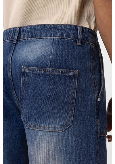 Vamos Cep Detaylı Baggy Fit Jean Açık Mavi