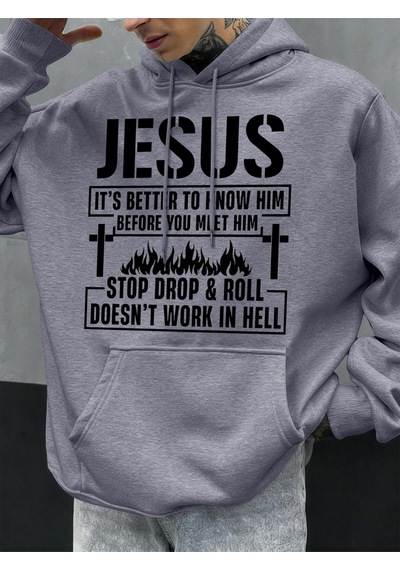 Startmore Startmoreisa'yı Anlamalısınız Baskılı Erkek Kapüşonlu Üstleri Hip Hop Hoody Günlük Polar Yumuşak Spor Gri