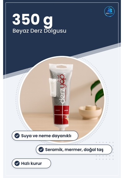 Derz Ürünü Beyaz Çimento Esaslı Polimer Katkılı 350 G Seramik Fay