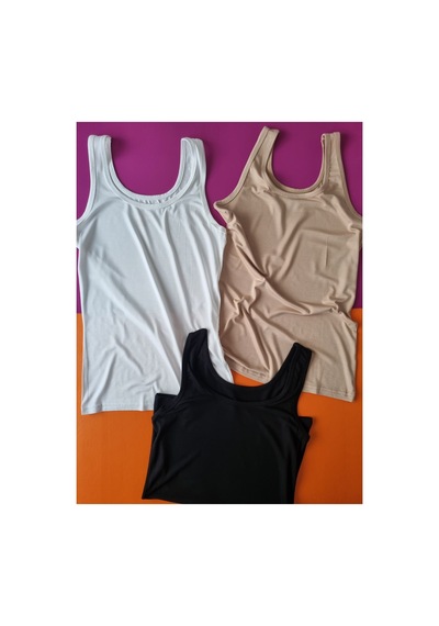 Demirsa Boutique Kalın Askılı Bambu Kumaş 3'lü Siyah, Ten Ve Beyaz Renk Kadın Atlet Bej-siyah-beyaz Demirsa Boutique Kalın Askılı Bambu Kumaş 3'lü Siyah, Ten Ve Beyaz Renk Kadın Atlet Bej-siyah-beyaz