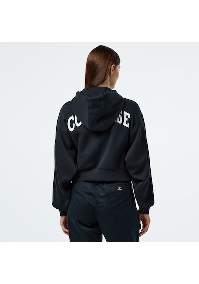 Converse Retro Full-zip Kadın Siyah Eşofman Üstü