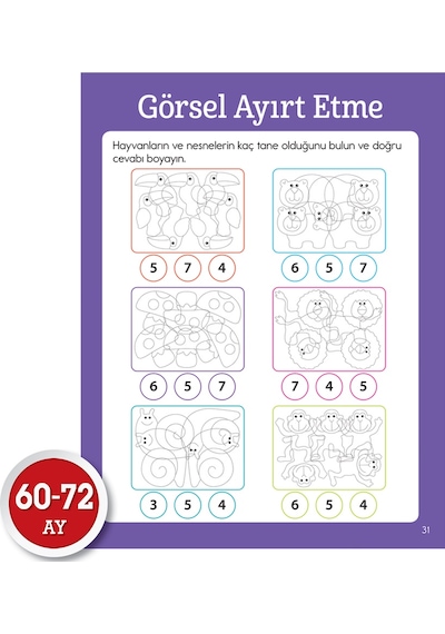 Okul Öncesi Mucit Beyinler Eğitim Seti 60-72 Ay - Dikkat Atölyesi Yayınları
