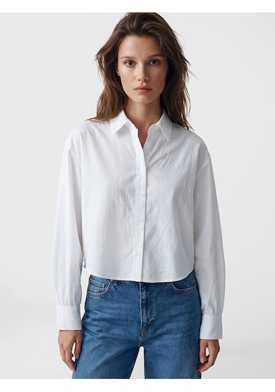 Lcw Modest Beyaz Poplin Kadın Gömlek