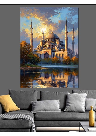 Başına Çiçek Takmış Genç Kadın Dekoratif Kanvas - Mdf Ahşap Tablo