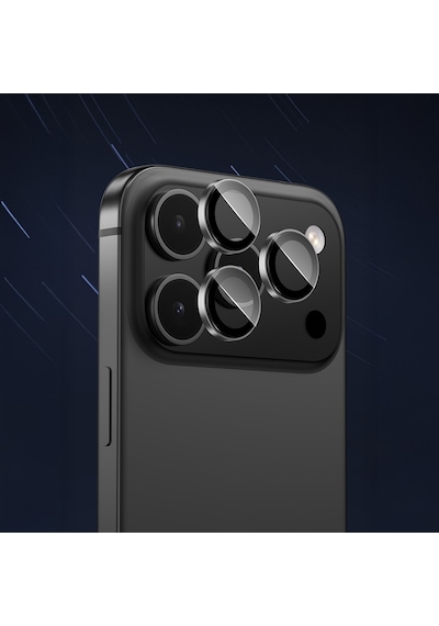 Apple Uyumlu   iPhone 17 Pro Max Benks Dr Safir Kamera Lens Koruyucu Gri
