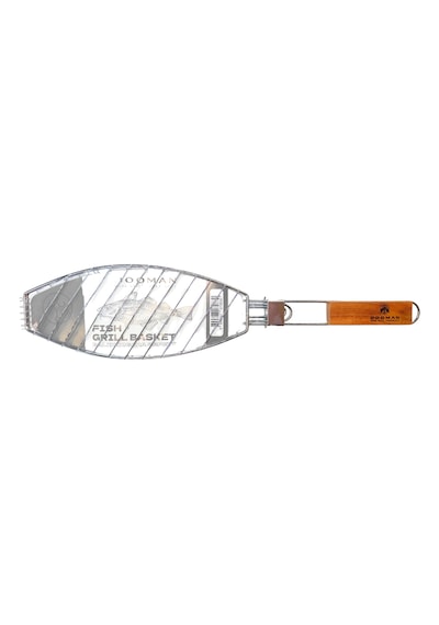 Dooman 4'lü Paslanmaz Çelik Balık Izgara Teli Ahşap Saplı 30x13 Cm Izgara Alanı - 318g