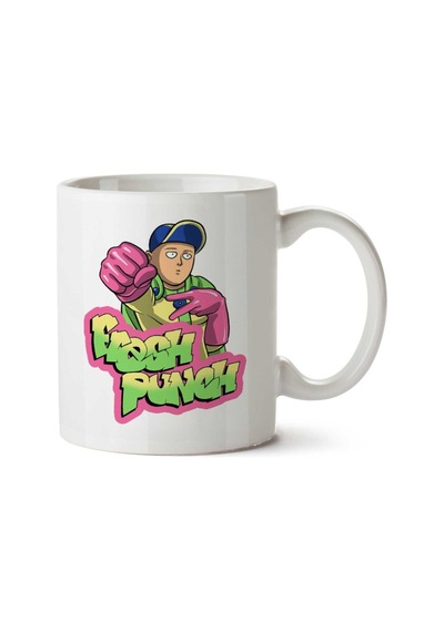 Fresh Punch One Punch Man Fresh Prince Of Bel Air İki Tarafı Baskılı Kupa Bardak Çok Renkli