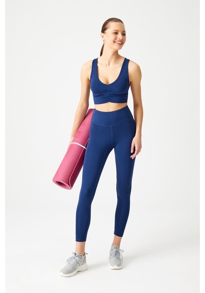 Los Ojos Lacivert Hafif Destekli Kaplı Önü Büzgülü Crop Top Büstiyer Low Scoop Lacivert Los Ojos Lacivert Hafif Destekli Kaplı Önü Büzgülü Crop Top Büstiyer Low Scoop Lacivert