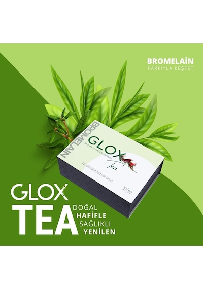 Glox Tea Bromelain  Düzenlemeye Yardımcı Bitkisel Çay 60'lı