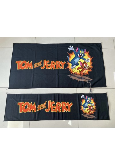 Tom Jery Sırt Havlusu Seti Ön Ve Arka Anahtarlık Hediye