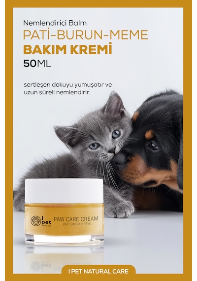 Kedi Köpek Pati Bakım Kremi Çatlak Onarıcı, Doğal Ve Vegan Nemlendirici 50 Ml