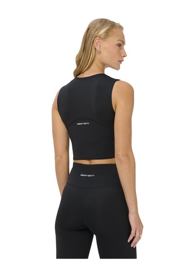 Sweaty Betty Sweaty Betty All Day Cropped Wrap Kadın Tank Top Blk Siyah