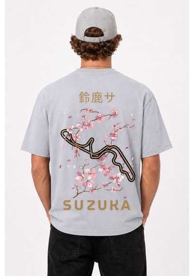Bayloranzzo Suzuka %100 Pamuk Heavy Cotton Premium Kalite Unisex Tişört Gri