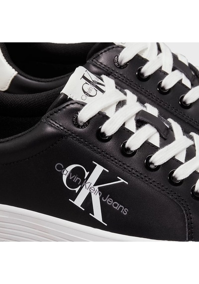 Calvin Klein Leather Women Sneaker Black Hakiki Deri Günlük Spor Ayakkabı Siyah