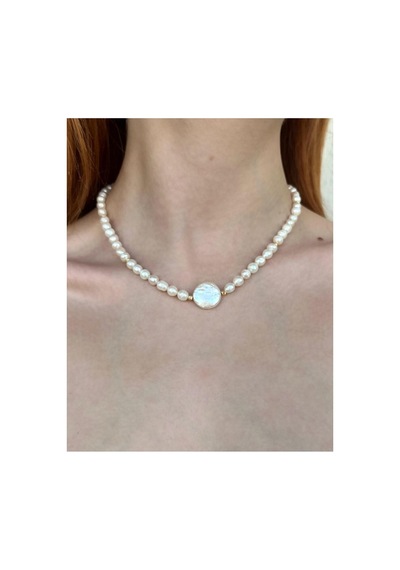 Pearl Whisper El Yapımı Gerçek İnci Kolye Beyaz Beyaz