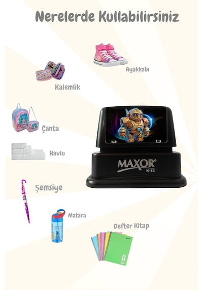 Maxor Kaşe Kıyafet Kaşesi Panda Temalı Öğrenci Kaşesi / Kıyafet Etiketi / Kumaş Kıyafet Kaşesi