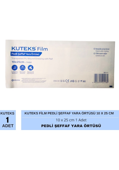 Kuteks Film Pedli Şeffaf Yara Örtüsü 10 X 25 Cm 1 Adet